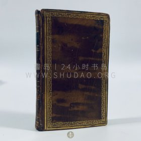 1803年《沉船》The Shipwreck: A Poem in Three Cantos，英文原版，棕色真皮精装，苏格兰诗人威廉·法尔科纳（William Falconer）诗集，为自传体史诗，讲述商船不列颠尼亚号及其船员的最后一次航行，其为三位幸存者之一，内收铜版画7幅，另折页海船版画1幅，扉页贴有藏书票