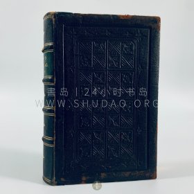 约1890年英国伦敦《拜伦勋爵诗集》The Poetical Works of Lord Byron，英文原版，黑色真皮精装，轧花纹饰，英国浪漫主义文学泰斗拜伦男爵诗集，英国评论家 William Rossetti 编辑，英国画家 Thomas Seccombe 绘制插图，系《Moxon's Popular Poets》系列，扉页贴有美国编剧 William Henry Lancaster 藏书票