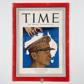 稀见！1942年3月30日美国纽约《时代周刊》Time，系美国陆军元帅/五星上将麦克阿瑟（MacArthur）封面刊