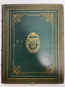 装帧精湛！1891-1892年英国伦敦《伊顿公学赞美诗》Eton Songs，英文原版，墨绿色摩洛哥全皮精装，烫金纹饰，英国伊顿公学校长 Campbell Ainger 著，英国音乐作曲家兼指挥约瑟夫·巴比爵士（Sir Joseph Barnby）谱曲，英国画家 Herbert Marshall 绘制插图30余幅