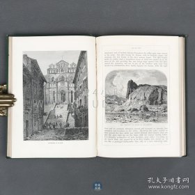 1878年《法国风景》French Pictures，英文原版，绿色漆布精装，英国作家戈斯内尔·格林（Gosnell Green）编辑，介绍法国各地区和城市的风景画册，配有详细的文字介绍，内收大量英国和各国艺术家艺术插图百余幅，原图用铅笔或钢笔绘制