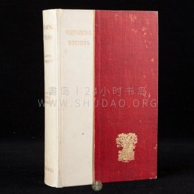 1906年英国爱丁堡《徒步笔记》Wayfaring notions，英文原版，牛皮纸书脊拼布面精装，英国记者 Martin Cobbett 著、Alice Cobbett 编辑，卷前收作者肖像