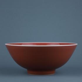 清雍正-祭红釉碗