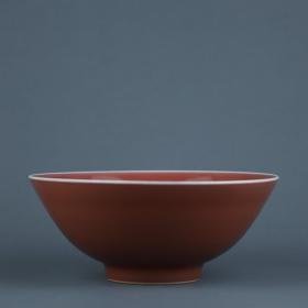 清乾隆-祭 红釉碗