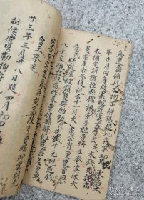 清代1873年（同治12年）袁龙辉 手抄手稿 法律《案例》一册！记载嘉庆年间江西南安府上犹县案例。尺寸：17厘米高×11厘米宽