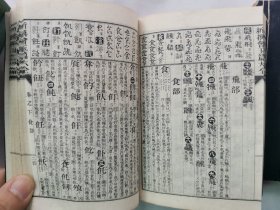 1897年（明治30年 光绪2年）近藤元粹著《 鳌头篆隶草 新撰会玉篇大全》（上中下）线装和刻 原函原装 3厚册全！全汉文日本汉字古字典，每页上栏为汉字篆隶草诸体，下栏为字的解释。近藤元粹，字纯叔，别号萤雪轩主人。(1850-1922)，官至南州外史，是日本著名的儒学家、汉学家。藏书甚丰，博览超群。对中国历代诗学更是用力颇深。尺寸：15.5厘米*11.8厘米*7.5厘米