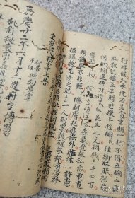 清代1873年（同治12年）袁龙辉 手抄手稿 法律《案例》一册！记载嘉庆年间江西南安府上犹县案例。尺寸：17厘米高×11厘米宽