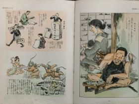 1930年（昭和5年）日本漫画家 北泽乐天著 《乐天全集 第一卷》硬精装 16开本一册全！北泽乐天画的明治到昭和年间反应社会现状和问题的作品集。尺寸:  26厘米*19.5厘米