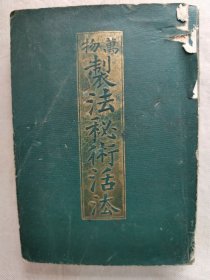 1896年（明治29年） 广瀬茂一著《万物 制法秘术活法》一册全！介绍各类物品的制作：纸、大理石、封蜡、洋兰、桑树皮、 肝油、白发染制法、香水制法、水墨、酒石酸法、清酒防腐水的制法、无烟灯芯、火伤膏药、油漆制法、冻疮医法、醒酒方法、薄荷培养法等