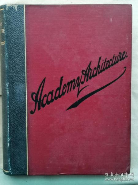 【孔网孤本】清末 1910年（宣统2年）德国原版建筑学著作 亚历克斯·科赫著《Academy Architecture and Architectural Review 1905-1906》《学院建筑与建筑评论画报 1905-1906年 卷28-29-30 》精装一厚册全！收录大量建筑设计图、雕塑等