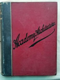 【孔网孤本】清末 1910年（宣统2年）德国原版建筑学著作 亚历克斯·科赫著《Academy Architecture and Architectural Review 1905-1906》《学院建筑与建筑评论画报 1905-1906年 卷28-29-30 》精装一厚册全！收录大量建筑设计图、雕塑等