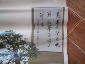 山东美术出版社版  2000年 贺春 盆景挂历 （全年共13张  全）（大尺寸老挂历。每页均含著名书法名家书法一幅。含于太昌、关天相、邹振亚、张业法、张建铭、李向东、顾亚龙、栾明贤、黄斌、韩庆生、梁修等书法名家代表作品）