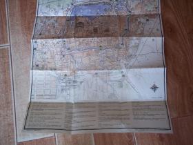 济南府城全景再现手绘历史地图  （尺寸：77.5cmX54cm）   （大开张，全彩印。珍贵济南地理地图资料）