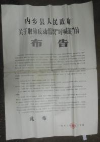 内乡县人民政府关于取缔反动组织XX派的布告