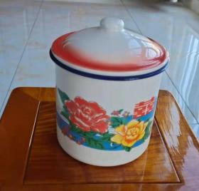 双喜花卉(70年代末)塘瓷杯
