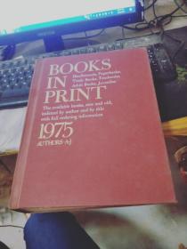 BOOKS IN PRINT 1975 (VoLume 1)AUTHORS A-L（详见图）