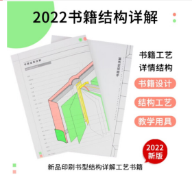 2022年新品印刷书型结构详解 工艺书籍装订范例海报常用标准参考挂画手册设计辅助工具书籍