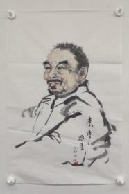 姚瀛洲先生人物画作品：耄耋之将至