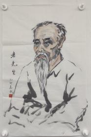 姚瀛洲先生人物画作品：老先生2