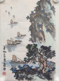 屈汉祺先生国画：千帆竟秀