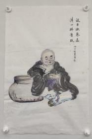 姚瀛洲先生人物画作品：清心拂尘服