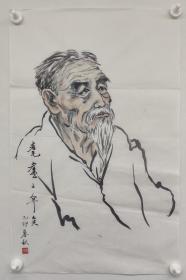 姚瀛洲先生人物画作品：耄耋之年矣