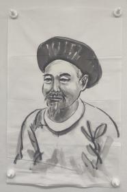 姚瀛洲先生人物画画稿：白描人物画像2