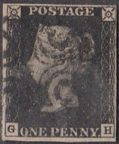 1840年世界首枚邮票黑便士