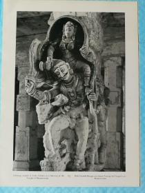 1938年书页照片-东方早期佛教《印度.拉姆斯瓦拉姆神庙入口处的雕像；反面，斯里兰卡佛教发源地 Mihintale（马欣达山）》尺寸30*22.5厘米，一张正反2幅或多幅