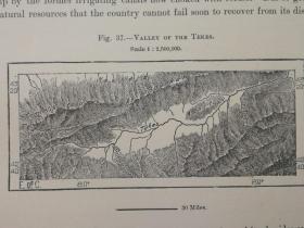 1895年地图一张，正反2幅《哈萨克斯坦.特克斯山谷VALLEY OF THE TEKES;戈壁的一段，东西走向section of the gobi,going east and west》纸张尺寸26.5*18厘米，