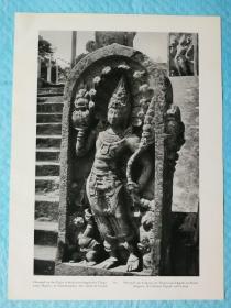 1938年书页照片-东方早期佛教《斯里兰卡.阿努拉德普勒的石雕；反面，阿努拉德普勒的月光石》尺寸30*22.5厘米，一张正反2幅或多幅