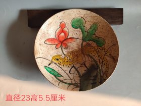 宋代定窑彩绘花鸟瓷碗