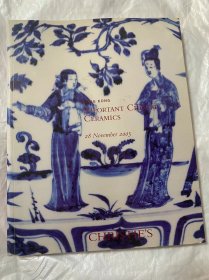 香港佳士得2005年11月28日重要中国瓷器及工艺精品专场拍卖图录  christie