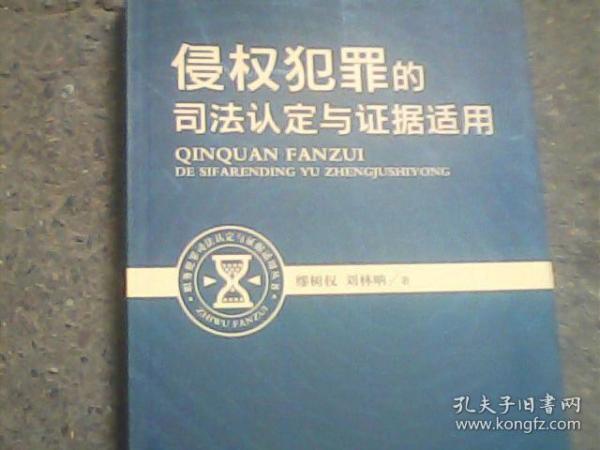 职务犯罪司法认定与证据适用丛书：侵权犯罪的司法认定与证据适用