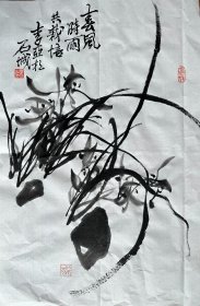 李亚  花鸟小中堂（春风）  手绘国画