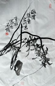 李亚  花鸟小中堂（幽情）  手绘国画