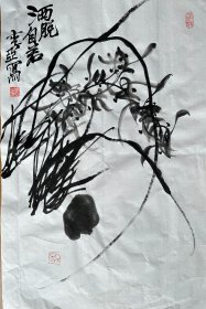 李亚  花鸟小中堂（洒脱自若）  手绘国画