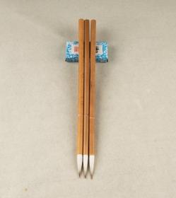 日本制毛笔3支，小楷笔，纯天然毛料，盛文堂八十年代手工制作，羊狼兼毫.