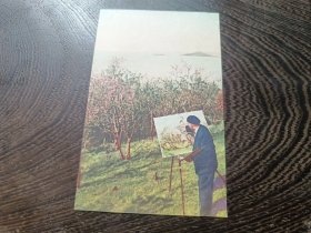 明信片18：画家在太湖边写生