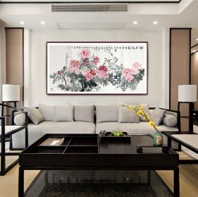 02-朱修美04【锦上添花】山东省美术家协会会员,精选画芯(不带画框)作品, 69*138cm