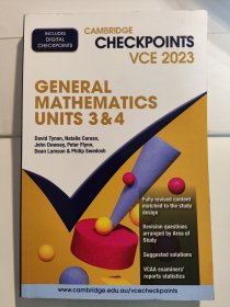 Cambridge Checkpoints VCE General Mathematics Units 3&4, 2023, New Edition