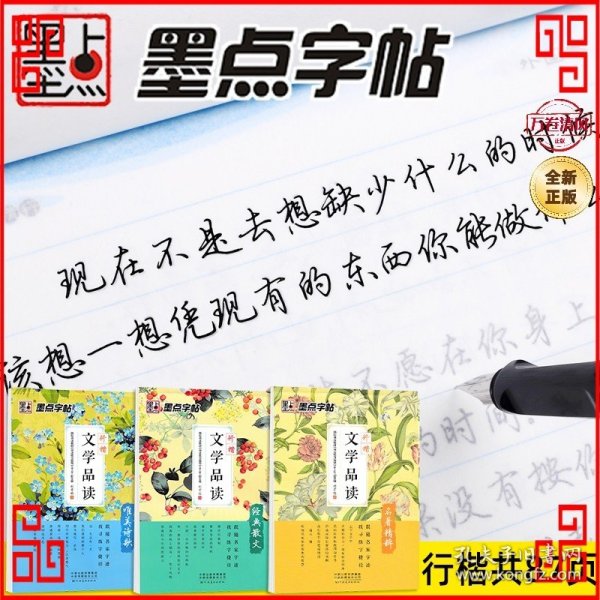 墨点字帖 文学品读唯美诗歌经典散文荆霄鹏名师手写体 成人大学生男女漂亮字行楷练习字帖