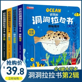 好玩的洞洞拉拉书 第二辑 全4册 0-3岁宝宝撕不烂推拉3d立体机关书 婴幼儿早教益智精装书 创意大师洞洞翻翻书 奇妙洞洞书