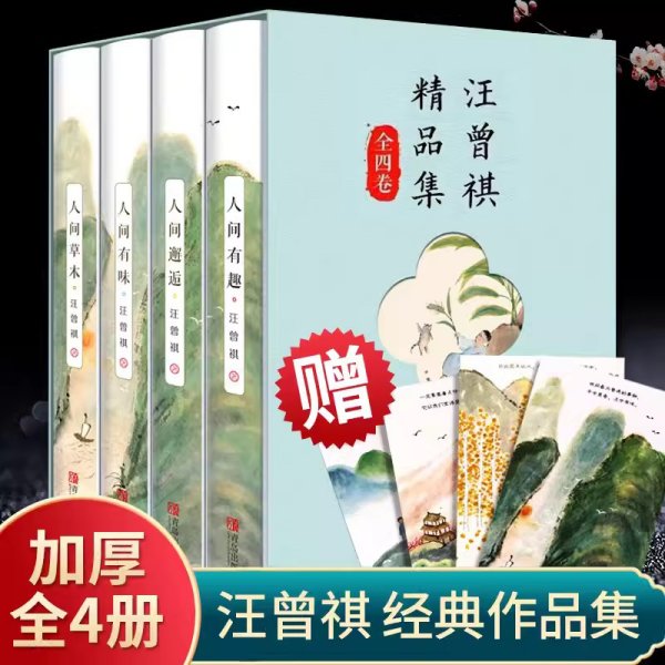 全集4册 汪曾祺全集 人间草木+人间有味+人间邂逅+人生有趣 作品集名家精选散文集 现当代随笔经典文学小说生活智慧文学