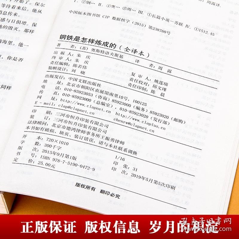 钢铁是怎样练成的 奥斯特洛夫斯基 著 周露 译 世界名著文学 新华文轩书店旗舰店官网正版图书书籍畅销书 中国文联出版社