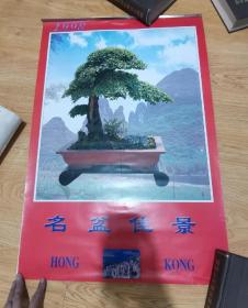 1998年挂历名盆佳景7张全  73*50CM