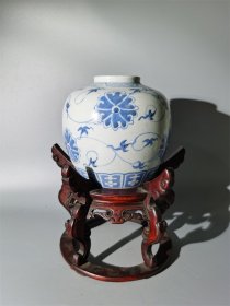 光绪青花缠枝莲茶叶罐