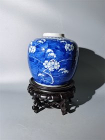 光绪细路青花冰梅罐