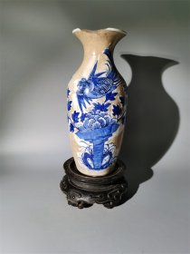 光绪青花凤穿牡丹瓶