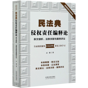 民法典侵权责任编释论：条文缕析、法条关联与案例评议